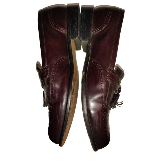 Vtg Bostonian Burgundy Leather Wingtip Brogue Oxford 12M made in USA main image 6